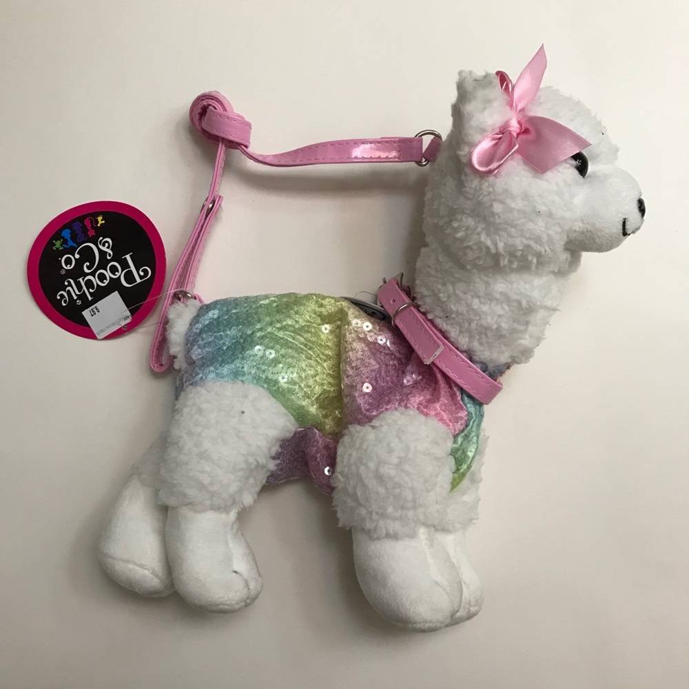 Plush Poochie and Co Lama Girls Coin Purse